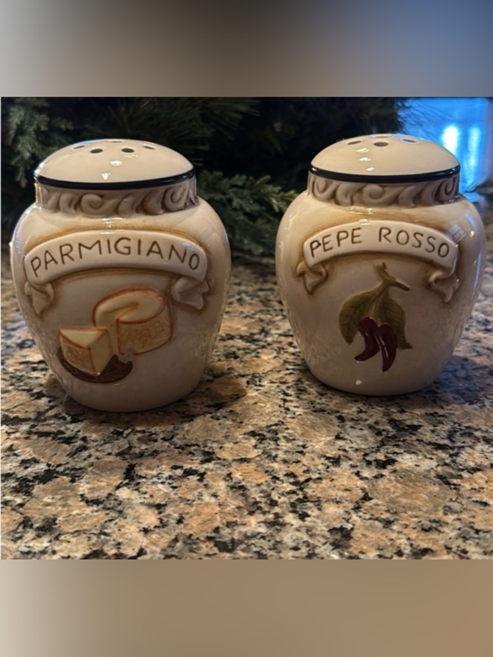 Grasslands Road Cream and Brown Ceramic Shakers